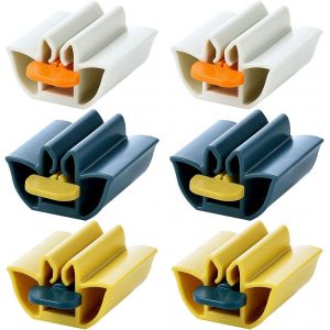 Presse-dentifrice, 6 pièces, support de siège de dentifrice, distributeur de dentifrice rotatif, presse-tube de dentifrice, presse-tube de dentifrice roulant pour salle de bain - Neuf