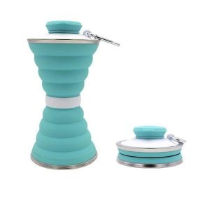 Bouteille D'eau Pliable Et Tasse De Camping &Eacute;cologique Avec Mousqueton - Portable, Durable, &Eacute;tanche, Parfaite Pour Les Voyages Et Les Aventures En Plein Air ! - Neuf