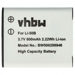 vhbw Batterie compatible avec Ricoh WG-80,WG-7 appareil photo (600mAh, 3,7V, Li-ion) - Neuf