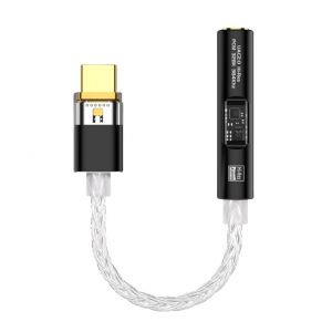 Adaptateur audio USB-C vers jack 3,5 mm BA23 avec DAC int&eacute;gr&eacute; Le noir - Neuf