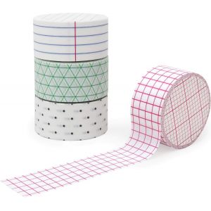 Lot De 4 Rouleaux De Ruban Adhésif Washi - Fournitures D'art - Ruban De Masquage Décoratif En Papier - Ruban Adhésif Coloré - Lot De 4 Rouleaux De Ruban Adhésif Cool - Fournitures D'artisanat - Neuf