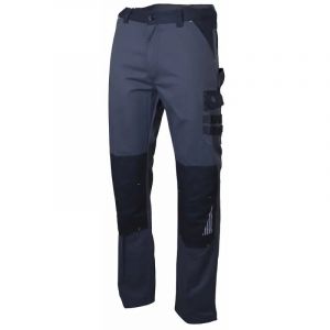Pantalon Travail Multipoches Lma Gris Et Noir T38 &Agrave; T60 - Neuf