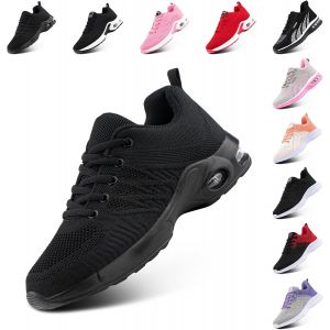 Ulteronixshop-Chaussure de Course Femme Respirante L&eacute;g&egrave;res Chaussures de Sport Gym Fitness Athl&eacute;tiques Chaussures de Running Confortables Jogging Sneakers Noir Rose Rouge Orange Violet EU 36-42 - Neuf