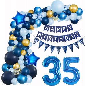AYUHR-Arche Ballon Bleu 30 Ans Décorations Anniversaire de Fête ,Guirlande Ballons Bleu Decoration Anniversaire 30 ans Homme Décorations Anniversaire ,30 Ballon Anniversaire Bleu deco 30 ans Homme - Neuf