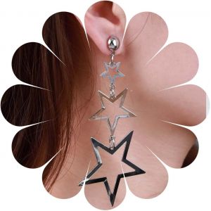 Kal-Boucles D'oreilles &Eacute;toile Boho Boucles D'oreilles &Eacute;toile Pampille Boucles D'oreilles Triple &Eacute;toile Boucles D'oreilles &Eacute;toile Punk Boucles D'oreilles &Eacute;toile Creuse Bijoux Pour Femmes - Neuf