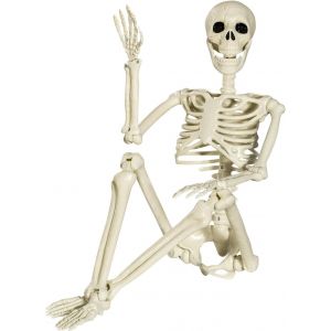 Squelette Articulé D'halloween ¿ Squelette D'halloween Complet De 90 Cm Avec Articulations Mobiles Pour Halloween, Extérieur, Intérieur, Jardin, Maison, Terrasse - Neuf
