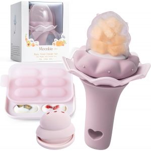 Lot De 1 Sucettes &Agrave; Fruits En Silicone Pour B&eacute;b&eacute; Avec Plateau De Cong&eacute;lation,Adapt&eacute;es Aux B&eacute;b&eacute;s De 4 Mois Et Plus,Deux Tailles De Sachets,Poign&eacute;e Hochet Amusante,Sans Bpa.[H67] - Neuf