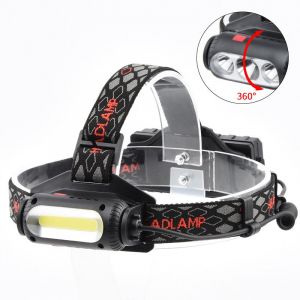 Lampe Frontale Rechargeable, Cob Lampes Frontales Led Puissante 1000 Lumen Avec Rouge/Verte/Blanche Lumière Pour La Pêche En Camping Randonnée Vision Nocturne(3 Couleurs Légères) - Neuf