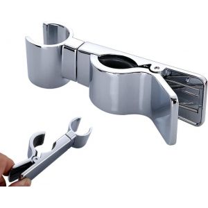 Titulaire Douche à main, porte-pomme de Douche, Remplaçable par l'ordinateur de Poche porte de Douche, porte de Douche, 18-25 mm de Diamètre Réglable, Métal, Chrome, Pas de Perçage - Neuf