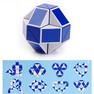 Magic Ruler 24 Wedges Magic Snake Twist Puzzles Jouets pour enfants (Bleu) - Neuf