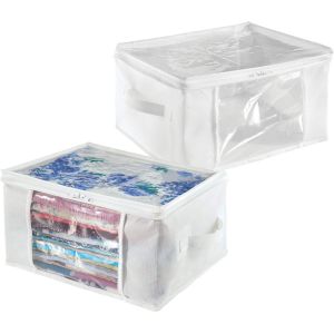 Sacs de rangement en tissu avec fermeture éclair, taille moyenne, lot de 2, 40,6 x 30,5 x 20,3 cm - Neuf