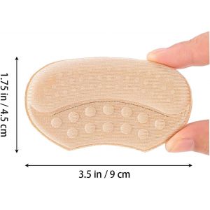 6 Pairs Of Heel Protectors Sponge Pads For Shoes,Non-Slip Self Adhesive Insoles,Available For Men And Women (3 Beige + 3 Black) - Neuf