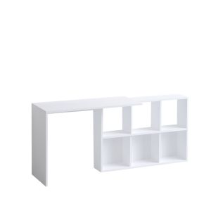 Bureau en bois "Jack" - 145 x 45 x 74 cm - Ch&ecirc;ne blanc - Neuf