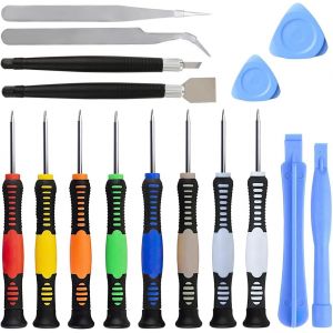 Kit de 16 Petit Tournevis Magn&eacute;tiques,Mini Jeu Tournevis de Precision en Plastique et Acier Alli&eacute;,pour La R&eacute;paration de T&eacute;l&eacute;phones Portables,Ordinateurs,Lunettes,Montres (Color&eacute;e) - Neuf
