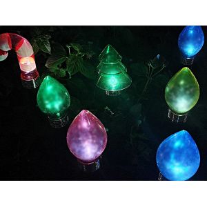 Lot De 6 Guirlandes Lumineuses Solaires De No&euml;l Pour La D&eacute;coration Ext&eacute;rieure Du Jardin Et Des All&eacute;es. - Neuf