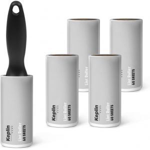 JGD-Rouleau &agrave; peluches + 4 t&ecirc;tes de rechange adh&eacute;sives &Eacute;limine facilement et rapidement les poils d'animaux, les cheveux, la poussi&egrave;re et les peluches des v&ecirc;tements, des meubles, des tapis et des (R - Neuf