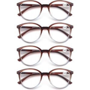 Lot De 4 Lunettes De Lecture 0.5 Homme Femme,Lunettes Loupe Branches A Ressort,Lunettes De Vue Monture Leger - Neuf