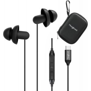 AYU-2 Paires d'¿¿couteurs de Sommeil, USB c ¿¿couteurs avec Microphone-Silicone Isolation Phonique,Type C pour T¿¿l¿¿phone Android, Id¿¿al pour Dormir, Ronfler - Neuf