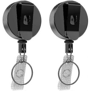 Porte-clés extensible amélioré en 2 pièces,longe haute performance extensible avec fil d'acier épaissi pour clés,porte-carte,porte-carte d'identité (kui) - Neuf
