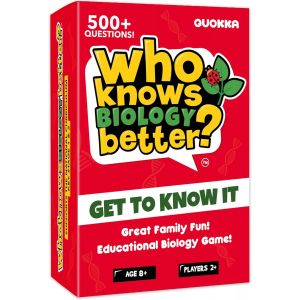 Chenquansarl-Who Knows Biology Better 95 Cartes | Teens & Family Card Trivia Game | Questions Amusantes Et Éducatives Pour Adolescents Et Familles | Convient Pour Garçons Et Filles Âgés De 12 Ans Et - Neuf