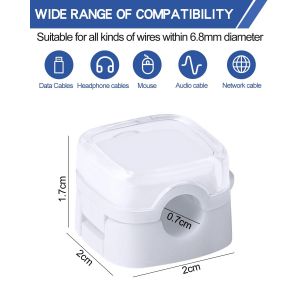 LIUW-Lot De 6 Supports De Câbles, Clips De Gestion Des Câbles, Organisateur De Câbles Pour Bureau/Mur, Convient Pour Câbles D'Alimentation, Hdmi, Usb Et Câbles Audio - Neuf