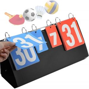 Acdsgd-Tableau De Bord Sportif, Tableau De Scores Score Flip Tableau De Bord Portatif Sports Tableau Scoreboard &Agrave; 4 Chiffres Pour Football, Baseball, Basket-Ball - Neuf