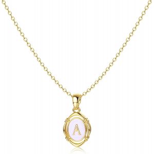 Kgabery-Collier Femme Collier Personnalisé Prénom Collier-Collier Personnalisé Collier Prenom Personnalisé Collier Femme Or Colier,Collier Or Femme Collier Femme Personnalisé Collier Prenom - Neuf