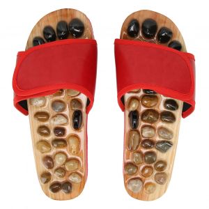 Hjlian Chaussons D'acupression, Masseurs De Pieds, Soulageant Le Stress, Outil De Reflexologie, Rouge 39-40 - Neuf