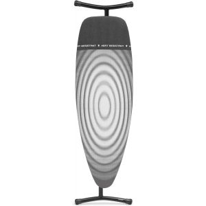 MEVRONISSHOP-Table &agrave; Repasser Taille D - pour Centrale et Fer Vapeur - Zone R&eacute;sistante &agrave; la Chaleur - Plateau Extra-Stable - R&eacute;glage de la Hauteur Id&eacute;ale - Titan Oval - 135x45cm - Neuf
