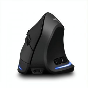 Souris Ergonomique Rechargeable Sans Fil Avec Lumière Bleue Et 6 Boutons YONIS - Neuf
