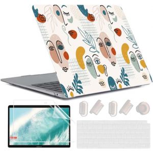 Coque pour MacBook Air 13 Pouces M1 A2337 A2179 A1932, [UV Printing] Plastique Case Rigide Étui Housse de Protection pour 2020 2019 2018 Air 13,3 Retina avec Touch ID, Figurines Creative Line 6 - Neuf