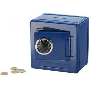 Tirelire - Non spécifié - Coffre-fort en métal - Bleu - Combinaison à chiffres - Pour enfants - Neuf