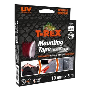 Mounting-Ruban adh&eacute;sif double face extra fort pour les travaux de montage &agrave; l'int&eacute;rieur & &agrave; l'ext&eacute;rieur-jusqu'&agrave; 375 kg sans percer| 19mm x 5m - Neuf