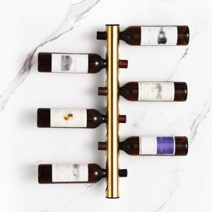 Casier À Vin Mural 8 Bouteilles En Acier Inoxydable Pour Rangement Vertical Avec Installation Facile Pour Cuisine,Salle À Manger,Salon - Neuf