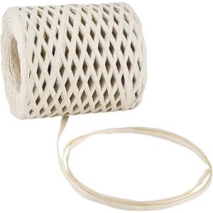 Ruban De Papier Raphia De 218 M&egrave;tre Pour Emballage Cadeau Couleur Cr&egrave;me Ruban D'emballage De Cadeau De No&euml;l Ficelle De Raphia Ficelle De Papier D'emballage Pour Emballage De No&euml;l Bricolage - Neuf