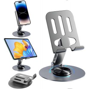 acdsgd-Support de table r&eacute;glable pour t&eacute;l&eacute;phone et tablette en aluminium, pliable, compatible avec iPhone, Samsung, Redmi - Neuf