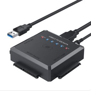Adaptateur SATA vers USB Convertisseur de Câble USB 3.0 vers IDE/SATA 3 pour 2.5 3.5 HDD SSD Adaptateur de Disque Dur-EU Plug.[W1072] - Neuf