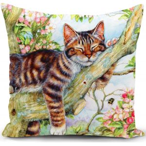 ERYI-Housse De Coussin Canape Chat Decoration Salon Cadeau Femme Housse Coussin Pour Canapé 40X40 Cm Chambre Deco Exterieur Decoratif - Neuf
