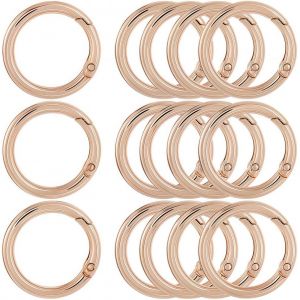 ERYI-1 Boîte De 20 Anneaux À Ressort Dorés Mousqueton Rond Clips Pour Porte Clés Boucles Anneaux Ressorts En Métal Mousquetons Porte Clés En Alliage De Zinc Pour Bricolage Porte Clés Sacs À Main L - Neuf