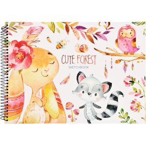 KAXDL-A4 Cahier De Croquis 21X29Cm Carnet Croquis 100 Pages/50 Feuilles Carnet Dessin Enfants 110Gsm Sketchbook À Reliure Spirale Sans Acide Papier À Dessin Pour Peinture Croquis Griffonnage - Neuf