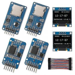 Kit d'horloge en temps réel,module d'horloge IIC DS3231 AT24C32 + pilote de lecteur d'adaptateur de carte Mini SD Mini TF - Neuf