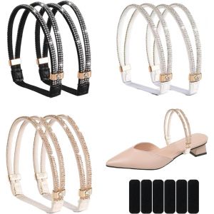 Jum-Lot De 3 Paires De Sangles Élastiques Réglables Pour Talons Hauts-Anti-Relâchement Pour Sandales Et Pantoufles - Neuf