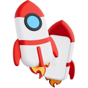 KALANKA-- Porte Monnaie sans Contact pour Enfants et Ados - Solution pour Apprendre à Gérer Son Argent - Pratique, Ludique et Pédagogique - Fusée - Neuf