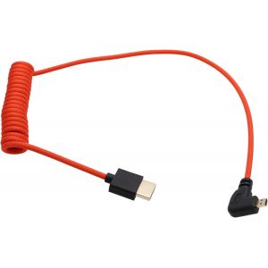 TIANYI-C&acirc;ble micro HDMI vers HDMI 4K 8K 60p pour ATOMOS Ninja V Inferno SmallHD Cine Indie Monitor Canon R6 Mark II R5 C R8 Sony ZVE10 A7C A7R4 A7S2 Panasonic S5 S9 GH4 coud&eacute; &agrave; gauche 50 cm - Neuf