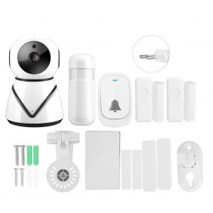 Camera WiFi HD 1080P, sonnette magnetique, kit de securite domestique intelligent PIR, compatible ONVIF (UE) - Neuf