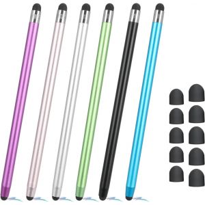6 Pieces Stylus Tablet, 2 in 1 Touch Tablet Pen, High Sensitivity Tablet Stylus Touch Pen with 10 Replacement Tips Suitable for Tablets, Smartphones - Neuf