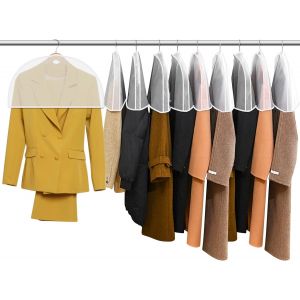 MEVRONISSHOP-Housses de V&ecirc;tements,Lot de 10 housses d'&eacute;paule pour v&ecirc;tements,Penderie Protection Pliable,Housses d'&eacute;paule de v&ecirc;tement PEVA pour v&ecirc;tements pour Chemise/Costume - Neuf
