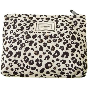 TIANYI-Trousse de Maquillage Voyage pour Femme, Léopard Trousse de Toilette Portable avec Fermeture Éclair, Trousse Maquillage Multifonction pour Ranger Cosmétiques et Articles de Toilette - Neuf