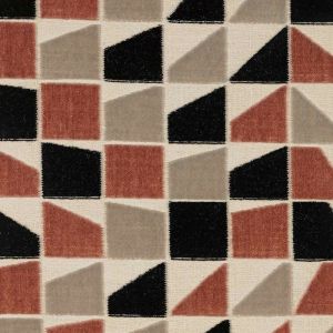 Tissu En Velours Imprim&eacute; G&eacute;om&eacute;trique - Neuf