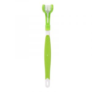 Ensemble De Brosses &Agrave; Dents Pour Animaux De Compagnie, Brosses &Agrave; Dents Vertes Pour Chiens Et Chats, Embouts En Silicone Pour Une Meilleure Hygi&egrave;ne Buccale. - Neuf
